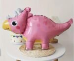 MPS MY PARTY SUPPLIERS® 1pc baby dinosaur balloon, Dinosaur Foil Balloons ideas for Dinosaur theme Party, balloon dinosaur cartoon, dinosaur balloon for kids (pink) - Image 2