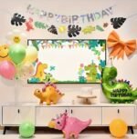 MPS MY PARTY SUPPLIERS® 1pc baby dinosaur balloon, Dinosaur Foil Balloons ideas for Dinosaur theme Party, balloon dinosaur cartoon, dinosaur balloon for kids (pink) - Image 4