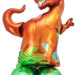 MPS MY PARTY SUPPLIERS Large Dinosaur Balloons, Giant Self Standing Dinosaur Foil Balloons for Dinosaur Birthday Party Supplies Decorations, Jungle theme Decoration, Animal balloons