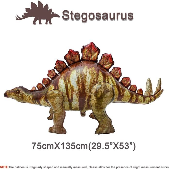 MPS My Party Suppliers 1pc Giant Stegosaurus Dinosaur Inflatable Foil Balloon Mylar Balloon For Animals, Dinosaur Theme Party, Pool Party Decorations, Birthday Party Stegosaurus Toy Gift For Kids, jungle theme, Dinosaur shape balloons, animal theme - Image 3