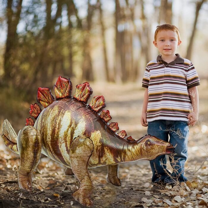 MPS My Party Suppliers 1pc Giant Stegosaurus Dinosaur Inflatable Foil Balloon Mylar Balloon For Animals, Dinosaur Theme Party, Pool Party Decorations, Birthday Party Stegosaurus Toy Gift For Kids, jungle theme, Dinosaur shape balloons, animal theme - Image 5