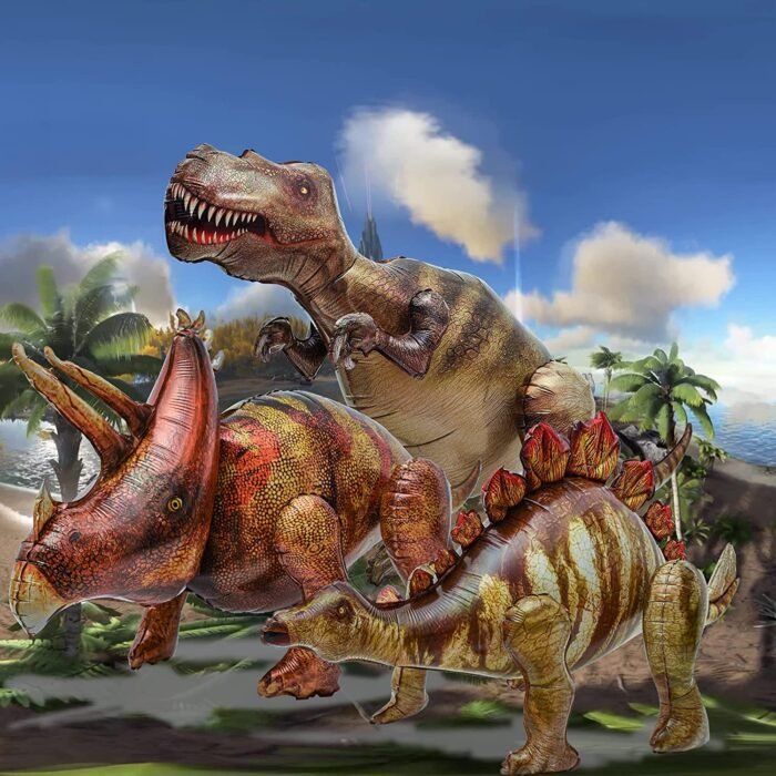 MPS My Party Suppliers 1pc Giant Stegosaurus Dinosaur Inflatable Foil Balloon Mylar Balloon For Animals, Dinosaur Theme Party, Pool Party Decorations, Birthday Party Stegosaurus Toy Gift For Kids, jungle theme, Dinosaur shape balloons, animal theme - Image 7