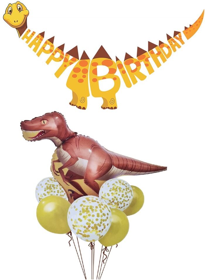MPS MY PARTY SUPPLIERS® 1pc Birthday Banner, Dinosaur Party Supplies Decorations, Dinosaur Bunting Flag Garland for Kids Birthday Party, jungle Theme Birthday party, Birthday Hanging decoration ideas - Image 3