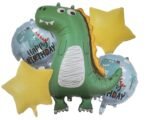 MPS MY PARTY SUPPLIERSĀ® Set of 5 Dinosaur Foil Balloons, Dinosaur Balloons for Dinosaur Theme Birthday Supplies Decorations, Dino Balloon for Birthday Decoration, Dino Theme Party Balloons