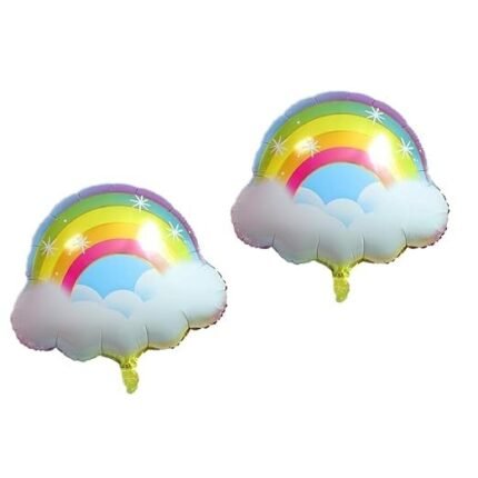 MPS My Party Suppliers Rainbow Cloud Foil Balloon Decoration, Essentials for kids Birthday Party Decoration, Baby shower Decor, Rainbow Balloons, Multicolor, Cloud Balloons, Party Props