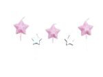 MPS MY PARTY SUPPLIERS® Set of 5 Pink and Silver Star candles for cup cake decoraiton, Cake topper for cake decoration (pink-silver) - Image 5