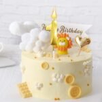 MPS MY PARTY SUPPLIERS® 1pc Birthday Number Candle Cartoon Themed Birthday Cake Decorations for Boys Girls Kids Party Supplies Number Candles for Cake Decoration (no.1 Gold)