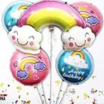 My Party Suppliers My Party Supplier 5PCS/Set Rainbow Cloud Shape Balloons Birthday Party Wedding Anniversary Decoration