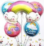 My Party Suppliers My Party Supplier 5PCS/Set Rainbow Cloud Shape Balloons Birthday Party Wedding Anniversary Decoration