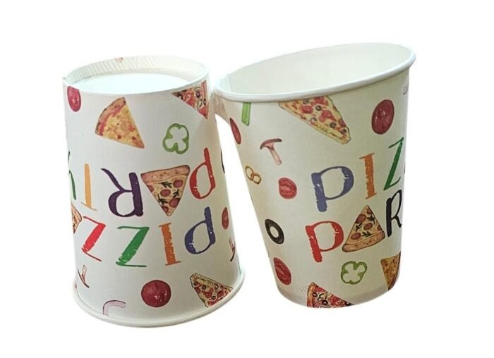 MPS MY PARTY SUPPLIERS® Combo Set of 10 Paper Plates and 10 Paper Glasses, Tableware Disposable Pizza Party Plates for Parties, Food Themed Birthday Decoration - Image 7
