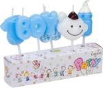 MPS MY PARTY SUPPLIERSĀ® Set of 5 Fancy Birthday Cake Candles for Kids, Candles for Cake Decoration (boy)