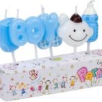 MPS MY PARTY SUPPLIERS® Set of 5 Fancy Birthday Cake Candles for Kids, Candles for Cake Decoration (boy)