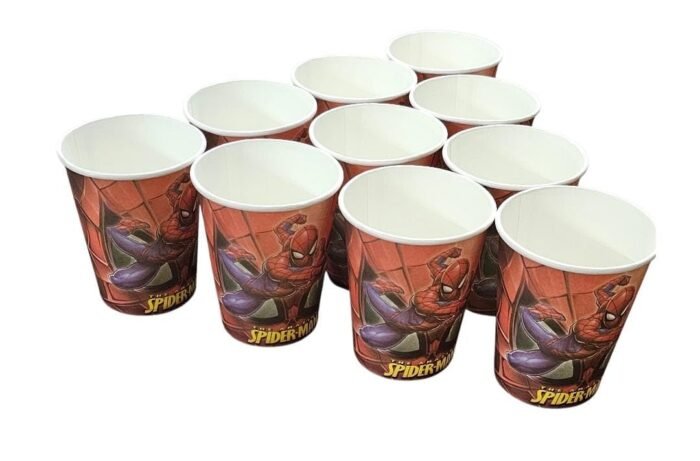 MPS MY PARTY SUPPLIERS® Combo Set of Spiderman 10 Paper Plates, 10 Glasses and 10 Napkins, Tableware Disposable Cartoon Paper Plates for Parties, Spiderman Themed Birthday Decoration - Image 3