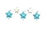 MPS MY PARTY SUPPLIERSĀ® Set of 5 Blue and Golden Star shaped birthday cake candles for kids, Cake topper for cake decoration (blue-golden) - Image 4