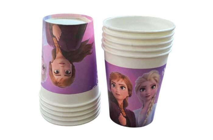 MPS MY PARTY SUPPLIERS® Combo Set of Frozen Paper Plates, Napkins and Glasses, Disposable Cartoon Plates for Parties, Tableware Disposable Paper Plates Glasses Napkins, Serves 10 - Image 3