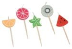 MPS MY PARTY SUPPLIERSĀ® Set of 5 Fruits Shape Birthday Candles, Fruit Theme Cake Candle, Birthday Candles for Kids, Cake Topper for Decoration (Fruit) - Image 3