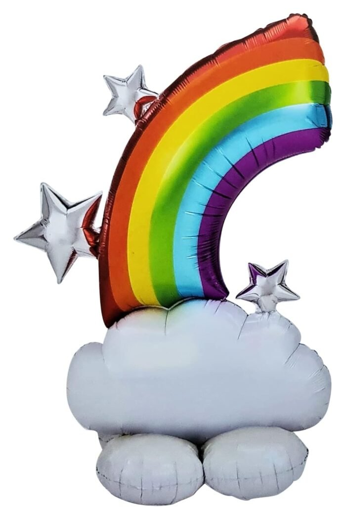 Jagmag® Rainbow Balloon with Cloud, Standing Rainbow Balloon, Birthday Decoration Balloons - Image 2