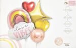 MPS My Party Suppliers Set of 5 Rainbow and White Cloud Love Vibes Foil Balloons Bouquet for Birthday and Anniversary Decoration, Love Theme Party, Heart Balloons, Props for Pre Wedding Photoshoot. - Image 4