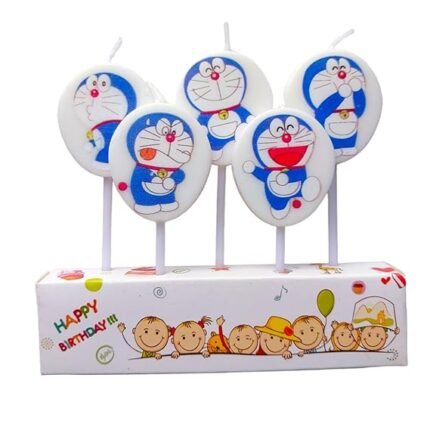 MPS MY PARTY SUPPLIERSĀ® Set of 5 Cartoon Theme Candle for Cake Decoration, Birthday Cake Candles for Kids, Cake Topper for Cake Decoration (Blue)