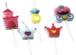 MPS MY PARTY SUPPLIERS® Set of 5 Princess Theme Birthday Cake Candles for Kids, Princess Carriage, Crown, Castle, Ring Shaped Candles, Cake Topper for Cake Decoration (Princess) - Image 3