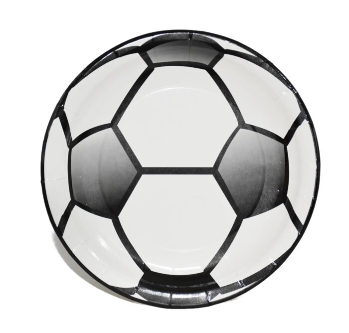 Football Party Supplies Decorations, Kids Birthday Paper Plates and Napkin Set Disposable Party Dessert Dinnerwares, Soccer Theme, Plate, Glass & Napkins, Soccer Party Supplies Decorations - Image 2