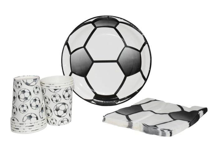 71PTBliERLL._SL1500_ Football Party Supplies Decorations, Kids Birthday Paper Plates and Napkin Set Disposable Party Dessert Dinnerwares, Soccer Theme, Plate, Glass & Napkins, Soccer Party Supplies Decorations - Image 1