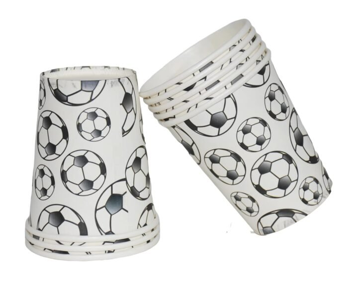 Football Party Supplies Decorations, Kids Birthday Paper Plates and Napkin Set Disposable Party Dessert Dinnerwares, Soccer Theme, Plate, Glass & Napkins, Soccer Party Supplies Decorations - Image 3