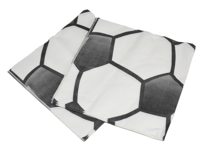 Football Party Supplies Decorations, Kids Birthday Paper Plates and Napkin Set Disposable Party Dessert Dinnerwares, Soccer Theme, Plate, Glass & Napkins, Soccer Party Supplies Decorations - Image 5