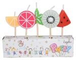MPS MY PARTY SUPPLIERSĀ® Set of 5 Fruits Shape Birthday Candles, Fruit Theme Cake Candle, Birthday Candles for Kids, Cake Topper for Decoration (Fruit) - Image 4