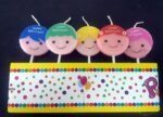 MPS MY PARTY SUPPLIERSĀ® Set of 5 Fancy Birthday Cake Candles for Kids, Candles for Cake Decoration (Kids face) - Image 3