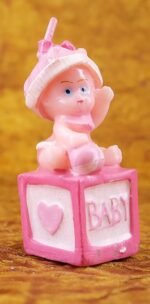 MPS MY PARTY SUPPLIERS® 1pc Birthday Cake Candles for Kids, Cartoon Characters Shaped Candles for Gifting and Home use (Pink Baby with Bottle)