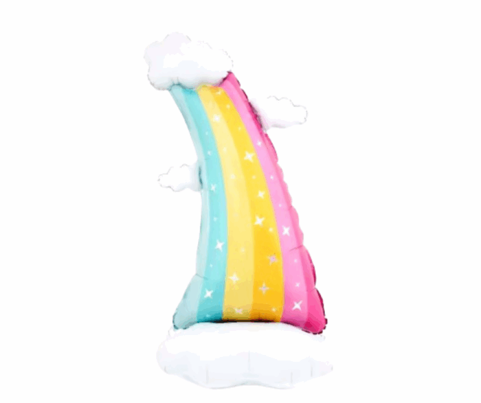 MPS My Party Suppliers 1pc 58inch self standing Rainbow Cloud Foil Balloon, cloud balloon, rainbow balloon, white Balloons, sky theme, large rainbow foil balloon for kids party decoration - Image 4