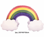 MPS MY PARTY SUPPLIERSĀ® 1pc self standing 3D Rainbow and Clouds Foil Balloon, cloud balloon, rainbow balloon, white Balloons, sky theme, large rainbow foil balloon for kids party decoration - Image 4