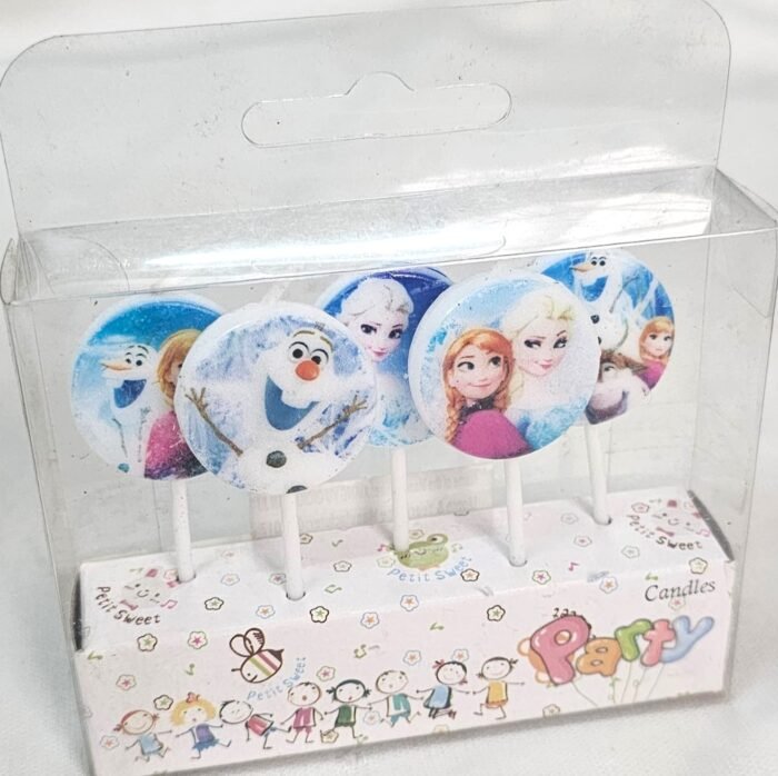 MPS MY PARTY SUPPLIERS® Set of 5 Frozen theme birthday cake candles for kids, Cake topper for cake decoration (frozen) - Image 3