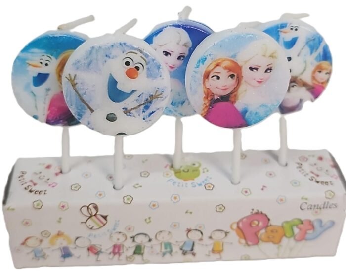 MPS MY PARTY SUPPLIERS® Set of 5 Frozen theme birthday cake candles for kids, Cake topper for cake decoration (frozen) - Image 4