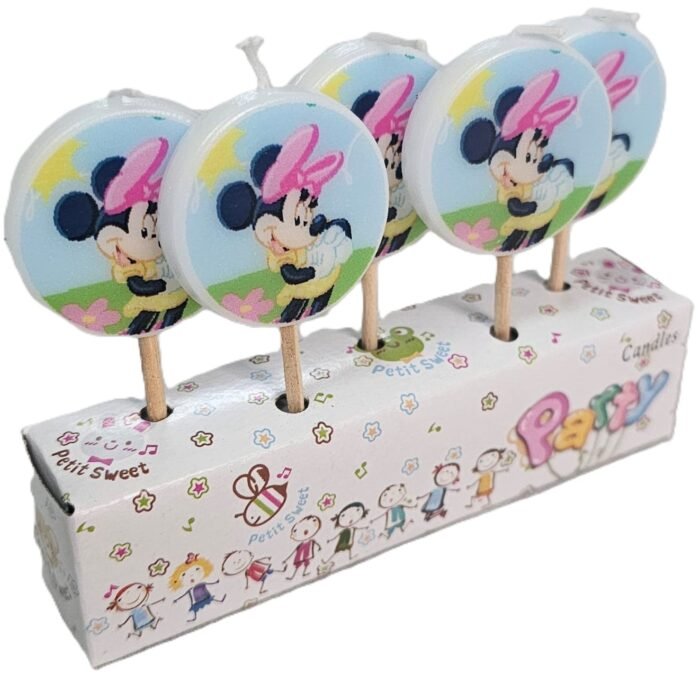 MPS MY PARTY SUPPLIERS® Set of 5 Birthday Cake Candles for Kids, Cake Topper for Cake Decoration (Minnie) - Image 7