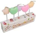 MPS MY PARTY SUPPLIERSĀ® Set of 5 Birthday cake candles for kids, Cake topper for cake decoration (heart-stars) - Image 3