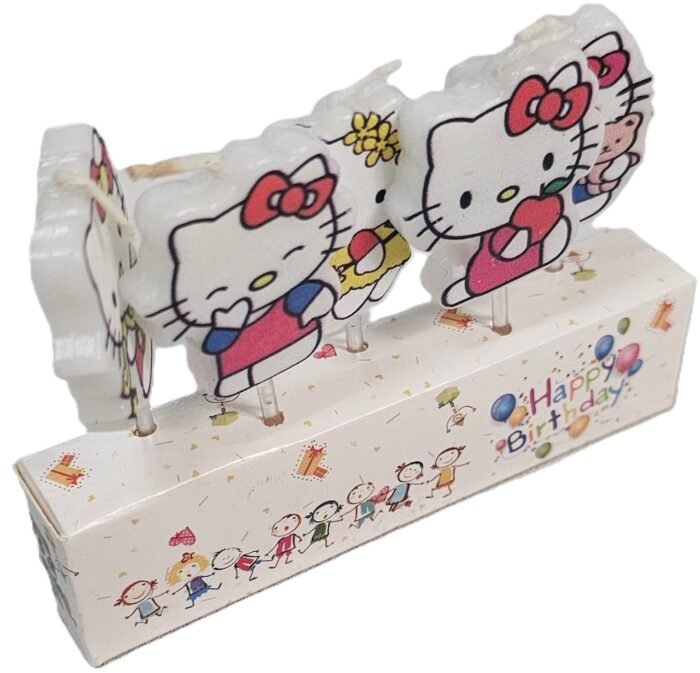 MPS MY PARTY SUPPLIERS® Set of 5 Hello kitty Birthday cake candles for kids cartoon themed party, Cake topper for cake decoration (hello kitty) - Image 4