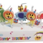 MPS MY PARTY SUPPLIERS® Set of 5 Jungle Animal Theme Cake Topper Candle for Jungle Birthday Decoration, Birthday Cake Candles for Kids, Cake Topper for Cake Decoration (Jungle Theme)