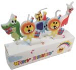 MPS MY PARTY SUPPLIERS® Set of 5 Jungle Animal Theme Cake Topper Candle for Jungle Birthday Decoration, Birthday Cake Candles for Kids, Cake Topper for Cake Decoration (Jungle Theme) - Image 4