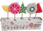 MPS MY PARTY SUPPLIERSĀ® Set of 5 Fruits Shape Birthday Candles, Fruit Theme Cake Candle, Birthday Candles for Kids, Cake Topper for Decoration (Fruit)