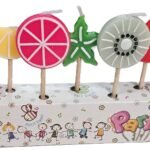 MPS MY PARTY SUPPLIERS® Set of 5 Fruits Shape Birthday Candles, Fruit Theme Cake Candle, Birthday Candles for Kids, Cake Topper for Decoration (Fruit)