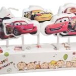 MPS MY PARTY SUPPLIERS® Set of 5 Car Birthday Candles for Car Birthday Decorations, Cake Candles for Kids, Cake Topper for Cake Decoration (red car)