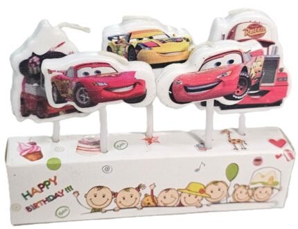 MPS MY PARTY SUPPLIERSĀ® Set of 5 Car Birthday Candles for Car Birthday Decorations, Cake Candles for Kids, Cake Topper for Cake Decoration (red car)