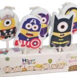 MPS MY PARTY SUPPLIERS® Set of 5 Fancy Birthday Cake Candles for Kids, Candles for Cake Decoration (minion)