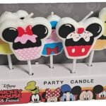 MPS MY PARTY SUPPLIERS® Set of 5 Birthday cake candles for kids, Cake topper for cake decoration (mickey mouse)