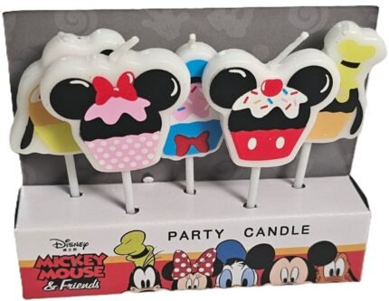 MPS MY PARTY SUPPLIERSĀ® Set of 5 Birthday cake candles for kids, Cake topper for cake decoration (mickey mouse)