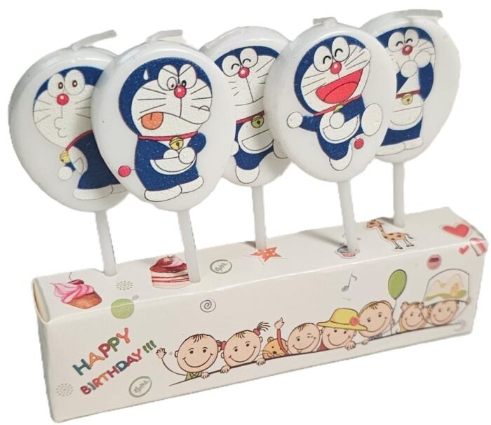 MPS MY PARTY SUPPLIERS® Set of 5 Cartoon Theme Candle for Cake Decoration, Birthday Cake Candles for Kids, Cake Topper for Cake Decoration (Blue) - Image 5