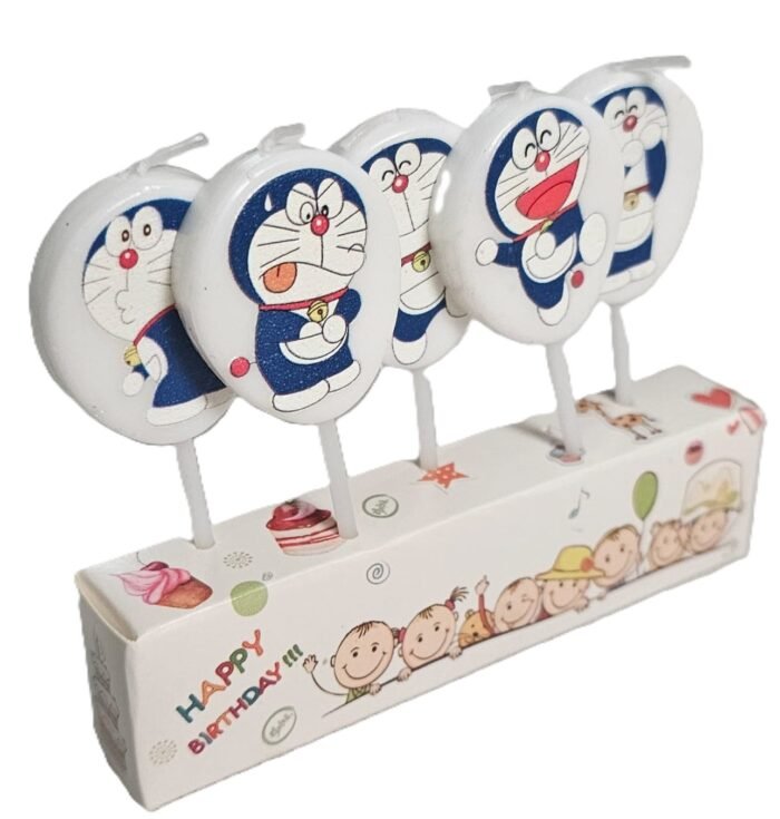 MPS MY PARTY SUPPLIERS® Set of 5 Cartoon Theme Candle for Cake Decoration, Birthday Cake Candles for Kids, Cake Topper for Cake Decoration (Blue) - Image 6