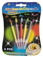 MPS MY PARTY SUPPLIERS® Set of 5 Fancy Birthday Cake Candles for Kids, Candles for Cake Decoration (Multicolor) - Image 4